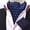 Blue, variant on Men Polka Dots Paisley Flower Cravat Ascot Handkerchief Scarf Pocket Square Set