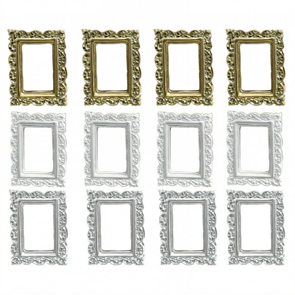 DESIGNICE 12Pcs Vintage Picture Frames,Eco Material Small Picture Frames,Lightweight Photo Frame,3.94"X1.58"
