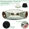 thumbnail image 4 of Coziwow 2-in-1 Cat Tunnel Tube Cat Tunnel Bed W/ Washable Bed Collapsible Kitty Toy, Green, 4 of 17