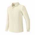 thumbnail image 4 of WXLWZYWL Men's Button Tops Long Sleeve Shirt Classic Solid Color Turndown Collar Casual Button Top, 4 of 6