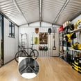 thumbnail image 2 of Amkui 10x8 Ft Shed Outdoor Storage Shed, Sturdy Metal Garden Tool Shed with Windows & Slooping Roof & Lockable Doors for Patio, Backyard, Poolside and Lawn, 2 of 10