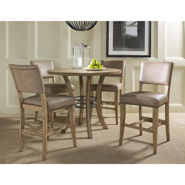 Hillsdale Furniture Charleston 5Piece Counter Height Round Wood Dining