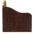 thumbnail image 4 of Support de Télécommande Petit Organisateur de Table Bureau en Cuir Rangement Télécommande avec 3 Compartiments Spacieux (Marron avec Égyptien), 4 of 7
