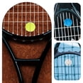 thumbnail image 3 of SEWCHICS 3Pcs Blue White Yellow Round Vibration Absorbers for Tennis Rackets 0.8In, 3 of 8