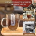 thumbnail image 6 of Double Wall Insulated Coffee Mugs, 16 Ounces - Clear Glass, Cappuccino & Latte Cups, Heat Resistant, 6 of 7