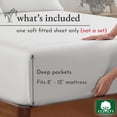 thumbnail image 4 of California Design Den Twin Bed Fitted Sheet, 1 Pc - Soft 100% Cotton Sateen, Deep Pockets, Durable All-Around Elastic - Ivory (Eggshell), 4 of 10