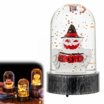Halloween Decor - Plastic Desktop Ornament - 1×Halloween Night Light Desktop Ornament - Halloween Snow Globe Make Your Own Water Globes Create Snow Globe Arts and Crafts Kit for Boys and Girls 100Ml