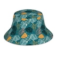 thumbnail image 3 of Daiia Tropical Leaves Pattern Bucket Hat - Trendy Cotton Sun Hat for Beach, Golf, Fishing - Fun Outdoor Vacation Boonie for Men and Women, 3 of 9