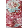 thumbnail image 3 of Alfombra Turca Decorativa Redonda Vintage Magenta Rooted Para Sala Recámara Cocina Hotel Oficina 150x150 cm, 3 of 4