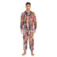 thumbnail image 3 of FORMRS Onesies Pajama for Adults Unisex Hoodie Winter Jumpsuit One Piece Sleepwear, Sizes S-2XL, Art Buildings, 3 of 7