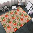 thumbnail image 3 of Cute Red Orange Flower Shaggy Area Rug, Rugs for Living Room Bedroom Non Slip Door Mat Indoor Carpet Machine Washable Nursery Home Decor Floor Mats for Entryway 60x39in-#, 3 of 5
