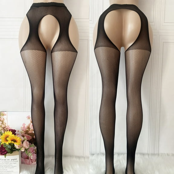 1PC Women's Lace Pantyhose, Sexy Women's Fishnet Jacquard Leggings - Stretchy Suspender Pantyhose, Open Detail Tights, Comfortable and Snug Long Socks and Stockings