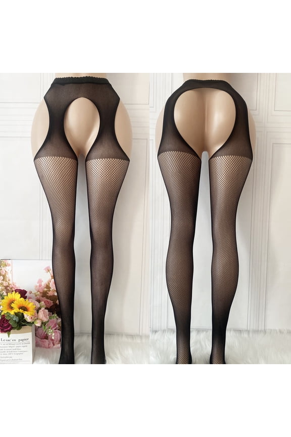 1PC Women's Lace Pantyhose, Sexy Women's Fishnet Jacquard Leggings - Stretchy Suspender Pantyhose, Open Detail Tights, Comfortable and Snug Long Socks and Stockings