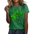 thumbnail image 3 of Baqcunre T Shirts for Women,Casual St. Patrick's Day Print Top Short Sleeve Round Neck T-shirt Top,St. Patrick's Day Shirts for Women Womens Tops,Graphic Tees for Women Green S-XXL, 3 of 7