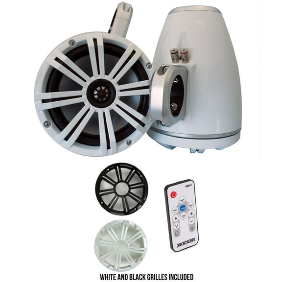 Kicker Marine 8" LED Tower System (White) Includes 41KMLC Remote