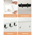 thumbnail image 2 of Maksone Hidden Large Cat Litter Box Furniture,White and Wood Litter Box Enclosure with Cat Scratcher&Deodorization, 31.5 "x 18.5" x 24.4", 2 of 7