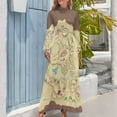 thumbnail image 3 of Treasure map Long Dress long sleeve dress prom clothes party dress women elegant luxury, 3 of 4
