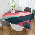 thumbnail image 2 of Yayeee Tablecloths 60" x 60" Rectangle Wrinkle Resistant Party Table Cover, Pink Geometric, 2 of 8