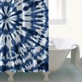 thumbnail image 4 of Blue White Tie Dye Mandala Pattern Shower Curtain 72"x72" ,Bathroom Decorative Shower Curtains Set with 12 Hooks,Modern Waterproof Washable Shower Curtain, 4 of 6