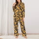 thumbnail image 2 of Balery Vintage Black White Plaid Sunflowe Conjunto de Pijama con Estampado para Mujer, Conjunto de Dos Piezas con Manga Larga, Ropa de Dormir Suave con Bolsillos, Pijamas Cómodos-Small, 2 of 7