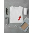 thumbnail image 3 of Cool Mustache Chili Pepper Men White T-Shirt, Male Medium, 3 of 4