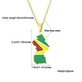 thumbnail image 3 of Fashion Guyana Map Pendant Necklace Stainless Steel Country Outline Necklace Jewelry Flag Charm Thin Chain Necklace, 3 of 8