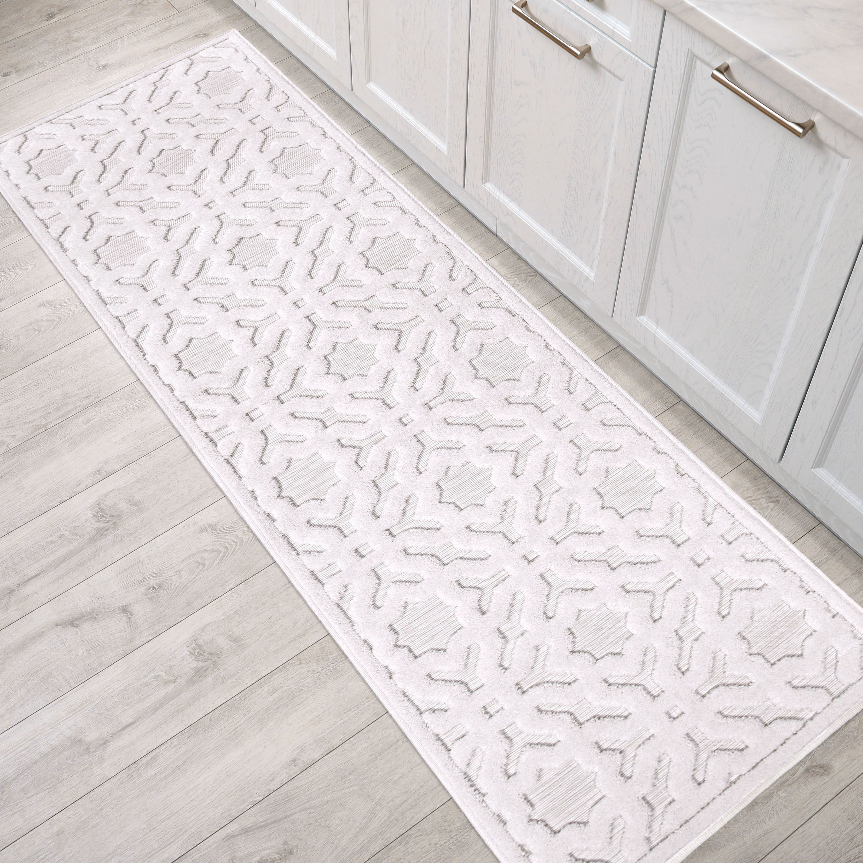 My Texas House Claire Natural Geometric Runner Rug, 1 ft 11 in x 7 ft 6 in