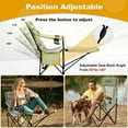 thumbnail image 5 of Folding Camping Chair, Adult Reclining Beach Chair, Portable Sun Chair, Outdoor Lounge Chair With Bag, Two Cup Holders Suitable For Fishing, Camping, And Picnicking, 5 of 8