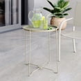 thumbnail image 1 of Mainstays Steel Outdoor Tray Top Side Table, White, 1 of 11