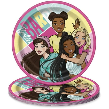 7 inch Barbie Round Dessert Plates (8 Pk) - Party Supplies Decorations