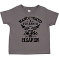 thumbnail image 3 of Inktastic Handpicked for Earth By My Auntie in Heaven with Angel Wings Boys or Girls Toddler T-Shirt, 3 of 5