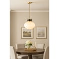 thumbnail image 5 of 83604BK-LCB Lark Lucy - 12W 1 LED Medium Pendant-13.25 Inch Tall and 15 Inch Wide-Black/Lacquered Brass Finish, 5 of 7