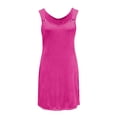 thumbnail image 5 of Women's Sleeveless Tank Dress Mini Pleated Everyday Fashion Dress Red L, 5 of 5