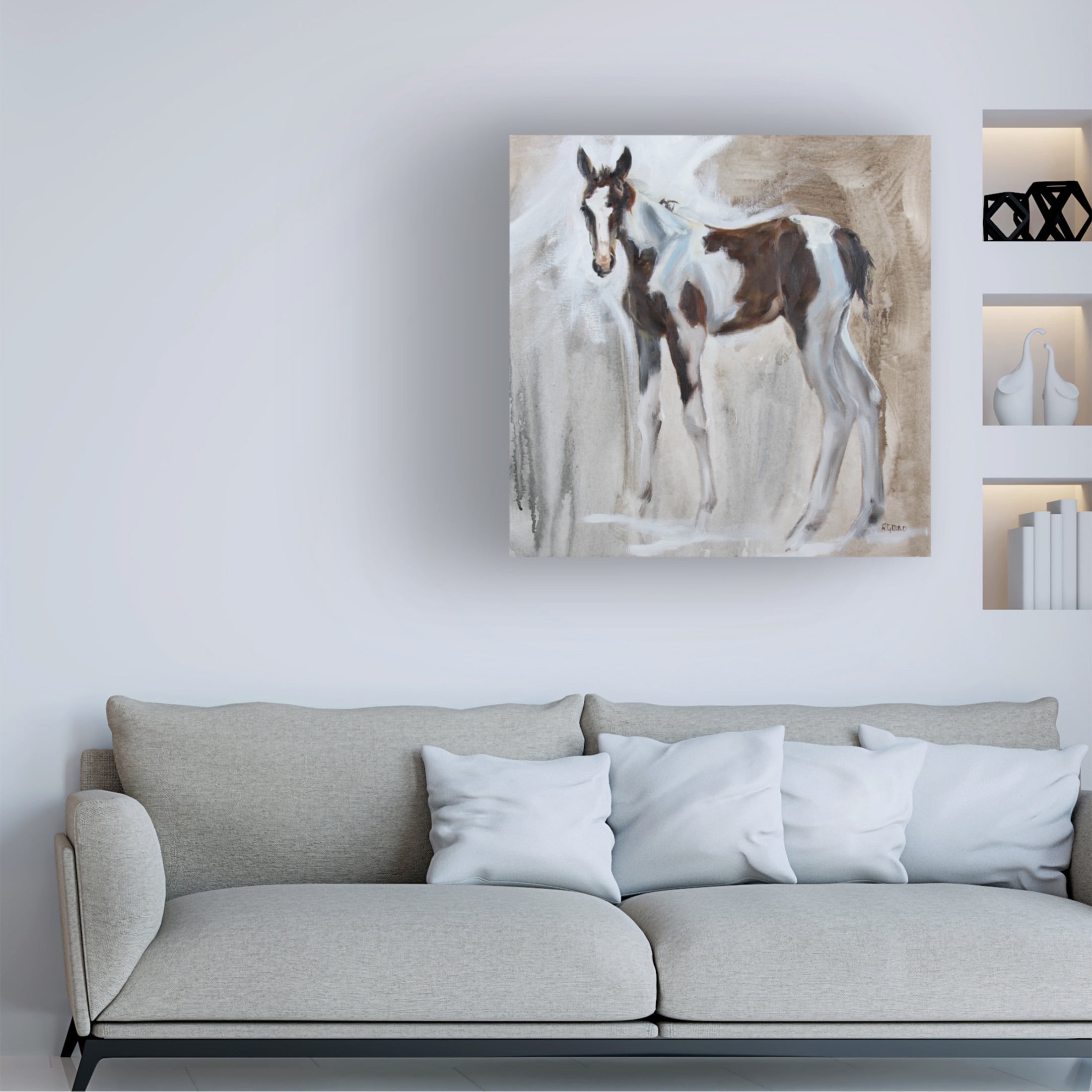 Canvas Wall Art - Renee Gould 'Tiggs' Wall Art for Living Room, Bedroom, or Office Décor by Trademark Fine Art - 18 x 18 Inches
