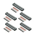 thumbnail image 1 of Tb-2510 600V 25A Screw Terminal Strip 10Position Double Row Screw Terminal Block, 1 of 8