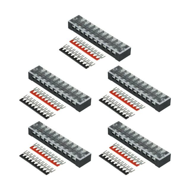 Tb-2510 600V 25A Screw Terminal Strip 10Position Double Row Screw Terminal Block