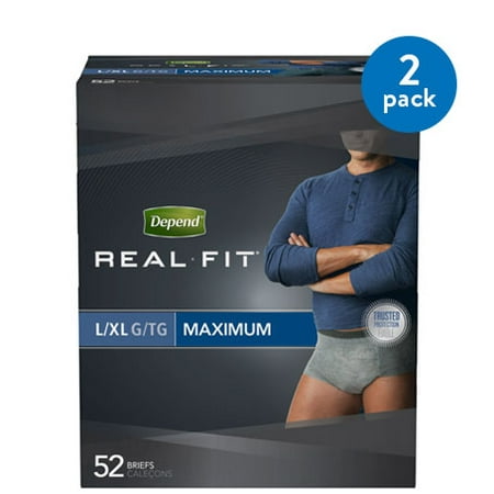 2 Pack Depend Real Fit Incontinence Underwear For Men Maximum 2 Pack Depend Real Fit Incontinence Underwear For Men Maximum Absorbency L