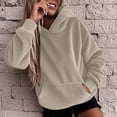 thumbnail image 2 of Womens Hoodies For Women Solid Warm Corduroy Hoodie Sweatshirt Pullover Long Sleeve With Pocket Oversized Fit Trendy Fall Color Comfortable Casualwear Pair With Jeans 3Xl Sweatshirt For Women, 2 of 9