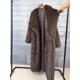 thumbnail image 4 of Abrigo largo de piel sintética para mujer, cárdigan grueso de lana con solapa de lujo, de felpa esponjosa, ropa de calle cálida, color marrón, novedad de invierno, 4 of 5