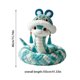 thumbnail image 3 of Serpiente de peluche de 41.3 pulgadas, suave, azul y blanco, con ojos grandes y mejillas sonrojadas | Adorno decorativo del Año Chino de la Serpiente, regalo para amigos, novias, hogar y oficina., 3 of 9
