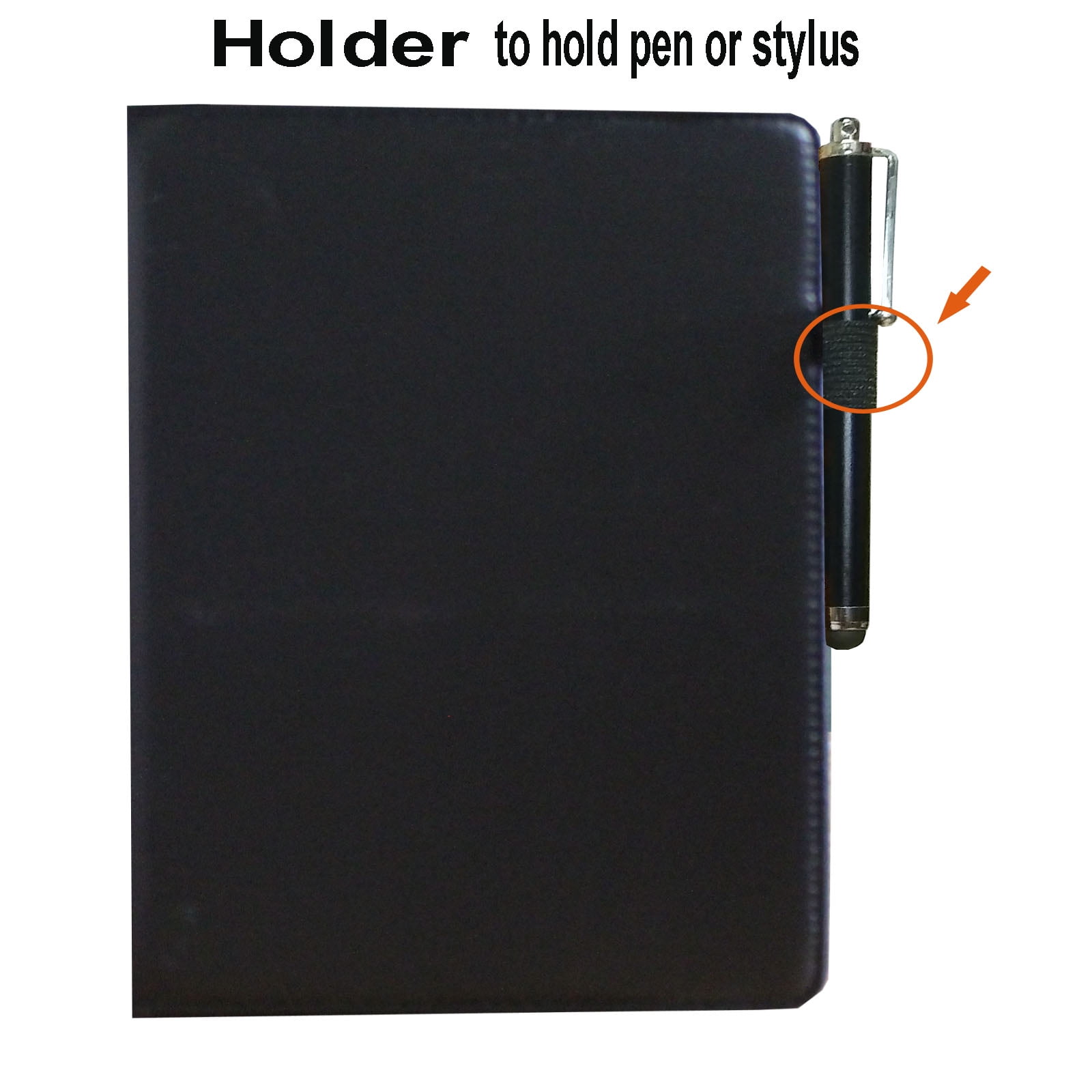 JYtrend Smart Case for iPad Air 1st / Air 2nd Generation (9.7 IN) with Pencil Holder, Rotating Stand Magnetic Auto Wake Up/Sleep Cover for iPad Air 1/Air 2 A1474 A1475 A1476 A1566 A1567 (Black)