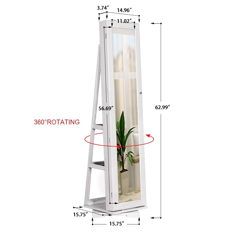 Rotating jewelry armoire discount