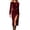 Wine 07, variant on Karymi Crew Neck Velvet Midi Dress for Women, Long Sleeve Ruched High Slit Bodycon Dress, Solid Fitted Waist Winter Cocktail Party Evening