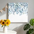 thumbnail image 2 of Canvas Wall Art, Blue Eucalyptus Leaves Framed Canvas Prints for Bathroom Desk, Watercolor Botanical Weeping Small Gallery Wrapped Wall Decor for Home Office, Gifts, 8"x8" Ship Next Day, 2 of 9