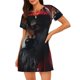 thumbnail image 1 of Disketp Mysterious Hooded Wolf para Camisón Corto de Manga Corta para Mujeres, Camisón Cómodo con Escote Redondo, Bonito y Confortable, 1 of 6