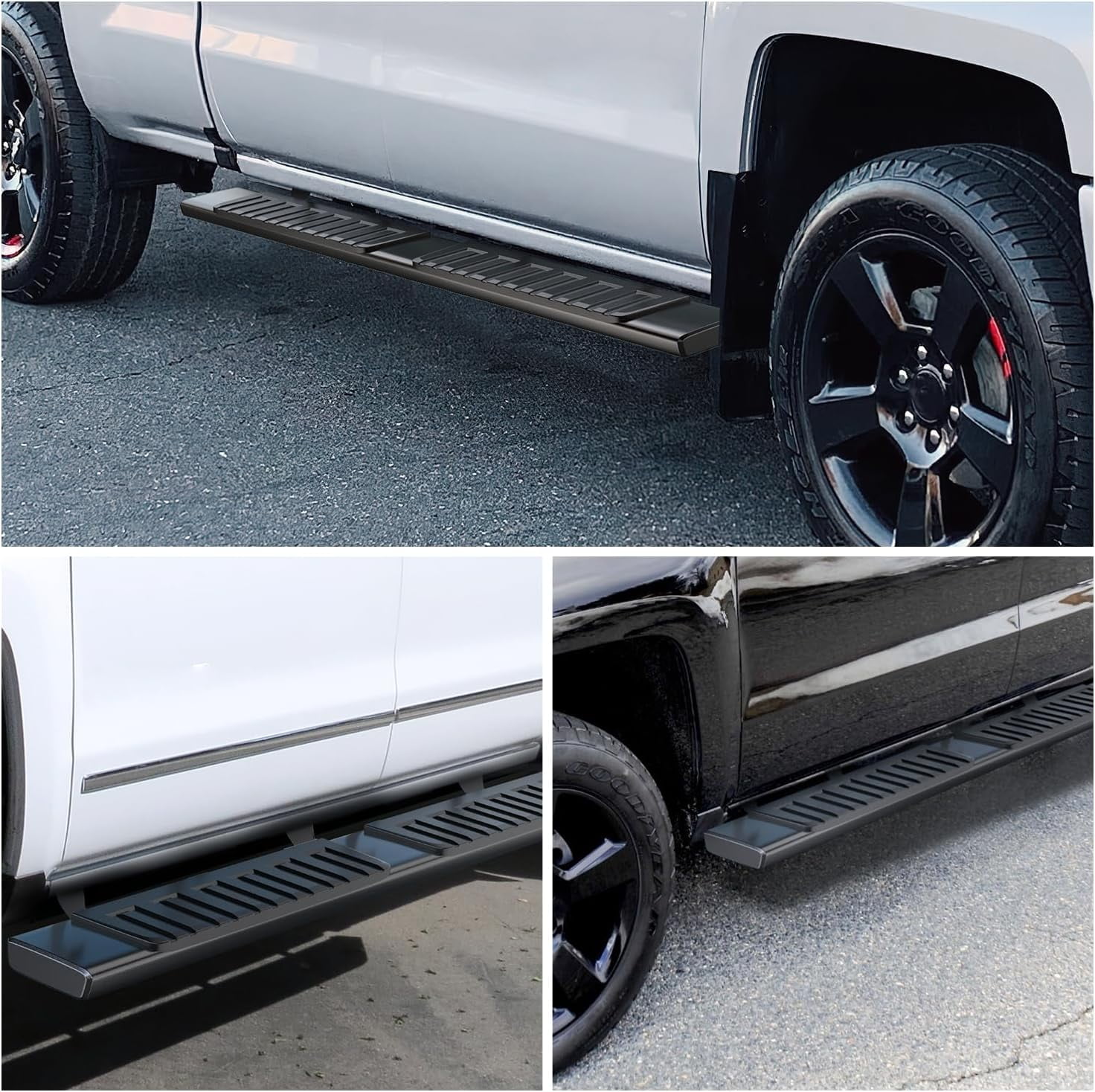 Nilight Running Boards for 2019 2020 2021 2022 2023 2024 2025 Dodge Ram 1500 New Body Style Crew Cab 4 Full Size Doors 6 Inch Side Step Nerf Bars Black