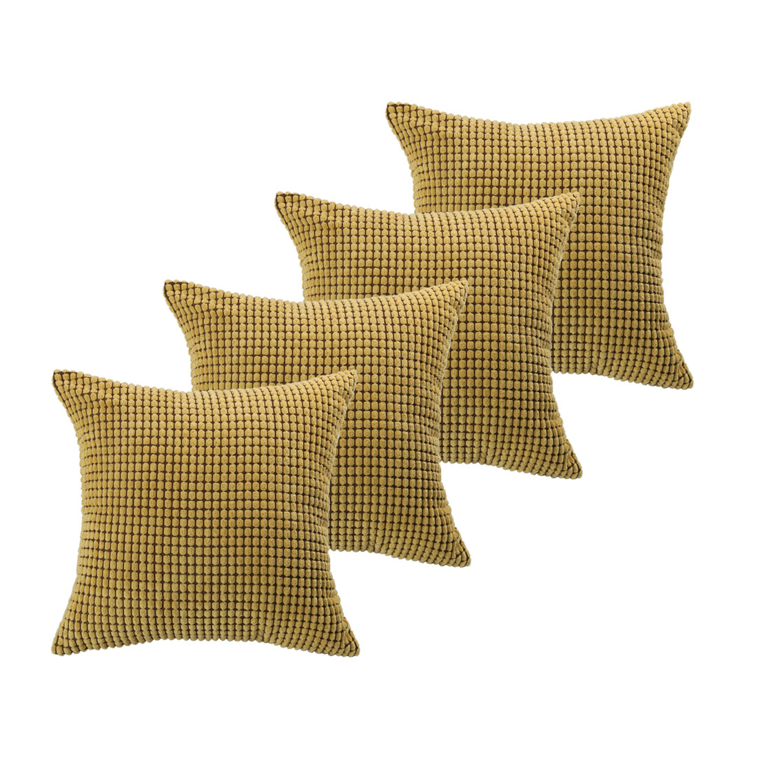 Unique Bargains 4Pack Decoratiove Throw Cushion Pillow Covers Yellow