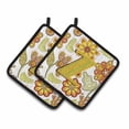thumbnail image 5 of Carolines Treasures CJ2003-VPTHD Letter V Floral Mustard & Green Pair of Pot Holders, 7.5 x 3 x 7.5 in., 5 of 7