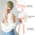 thumbnail image 2 of DISEN 6pcs Hair Bow Clips for Girls, Long Tail Hair Ribbon Barrette, Satin Bowknot Hair Accessories, 2 of 6