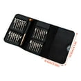 thumbnail image 3 of 25-in-1 Precision Screwdriver Set, Magnetic Bits for Electronics Repair, Includes Phillips, Torx, Flat & Point Bits, Portable Leather Case for Phones, Laptops, Watches & Glasses, 3 of 9